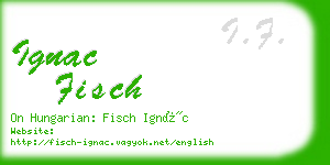 ignac fisch business card